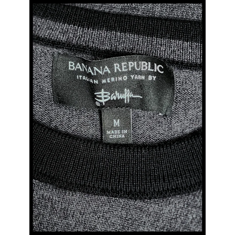 Banana Repubic Italian Yarn By Baruffa Knit Colorblock Sweater Men's Medium
